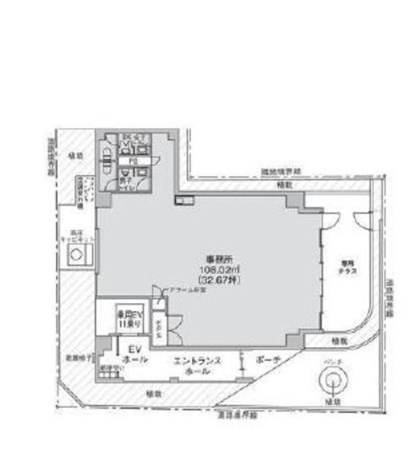 クロスシー秋葉原ビル 1階 間取り図