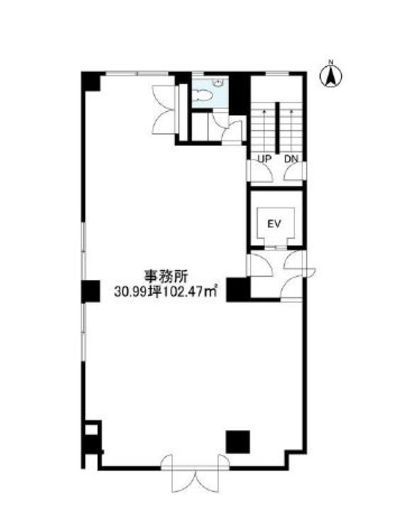 麻布CCビル 2階 間取り図