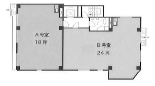 赤坂スクエアビル 5階A 間取り図