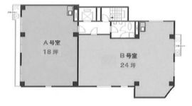赤坂スクエアビル 5階A 間取り図