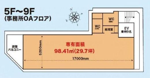 新橋二丁目ビル 6階 間取り図