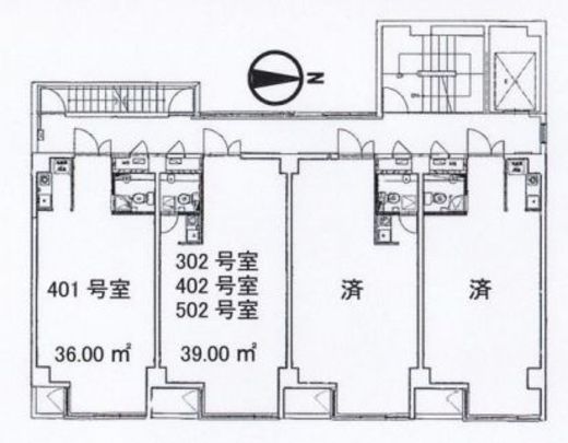 第2横芝ビル 401 間取り図