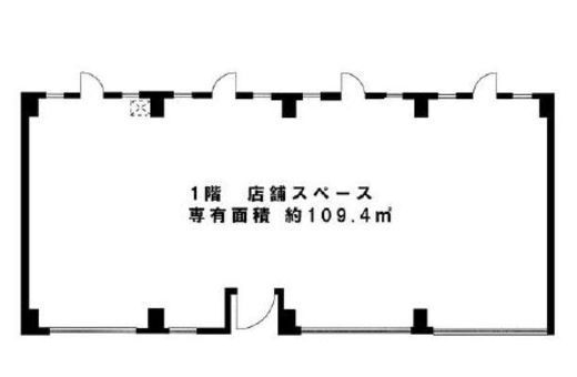 ドゥエル代官山(店鋪・事務所) 1階 間取り図