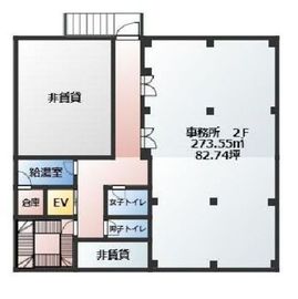 東京小売酒販会館ビル 2階 間取り図