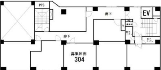 東京銀座ビルディング 304 間取り図