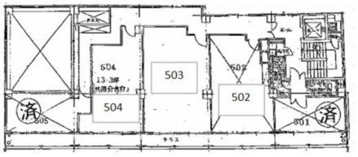 東京銀座ビルディング 502 間取り図