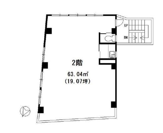 パリスビル 2階 間取り図