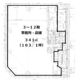 サクセス銀座7ビル 6階 間取り図