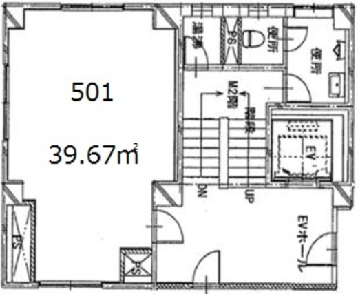数寄屋ビル 501 間取り図
