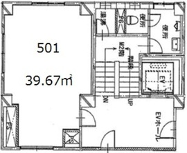 数寄屋ビル 501 間取り図