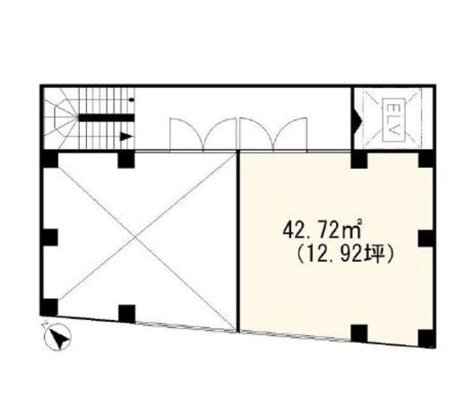 OZ原宿ビル 1階B 間取り図