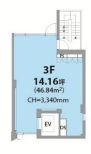 CUBE西麻布 3階 間取り図