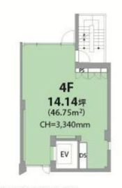 CUBE西麻布 4階 間取り図