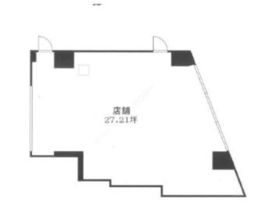 カームコート白金高輪(店鋪) 1階 間取り図