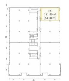 ウノサワ東急ビル 3階C 間取り図