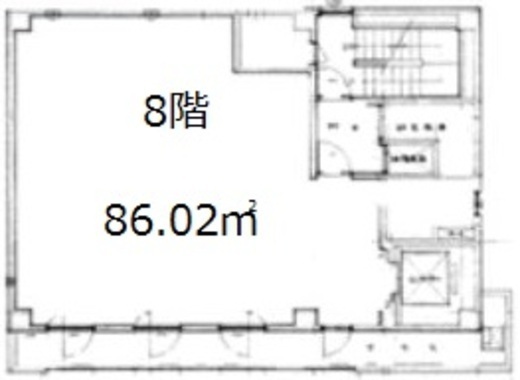 西銀座ビル 8階 間取り図