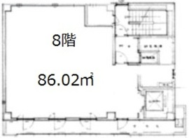 西銀座ビル 8階 間取り図