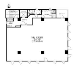 KTTビル 3階 間取り図