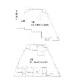 エフビル 1-2階 間取り図