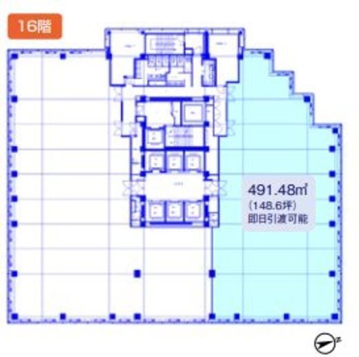 後楽森ビル 16階2 間取り図