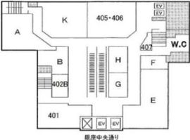 銀座コアビル 405・406IJ 間取り図