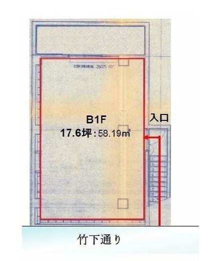ローリエビル B1階 間取り図