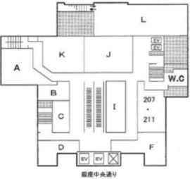 銀座コアビル 207・211 間取り図