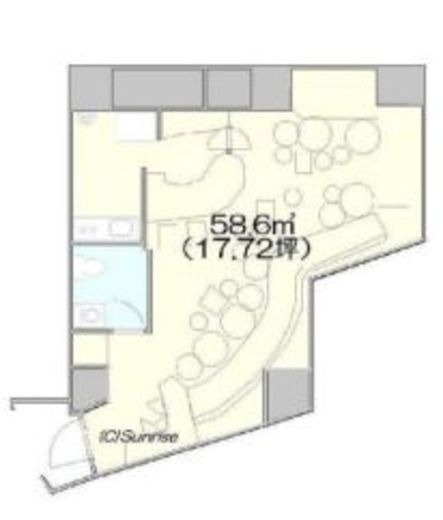 コリンズ33ビル 4階F 間取り図
