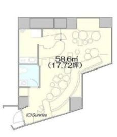 コリンズ33ビル 4階F 間取り図