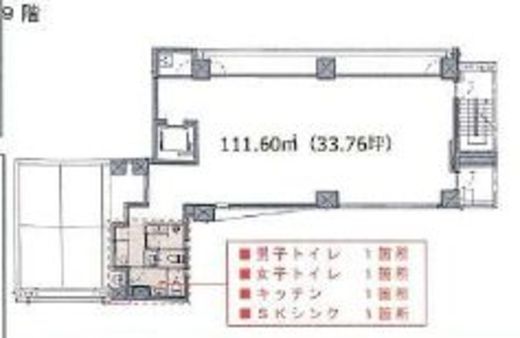 六本木SANKO 9階 間取り図