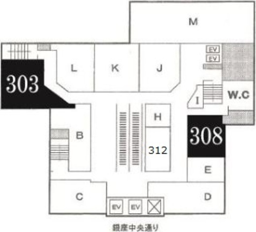 銀座コアビル 312 間取り図