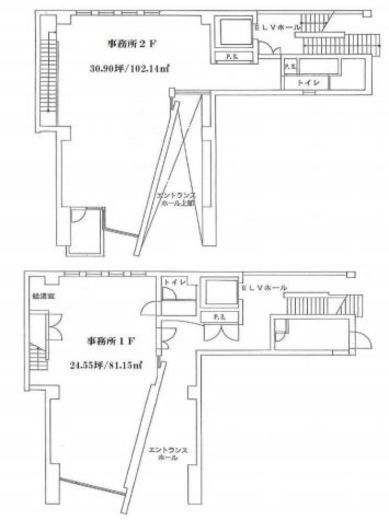 江沢ビル 1-2階 間取り図