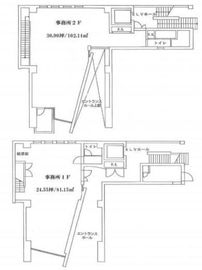 江沢ビル 1-2階 間取り図