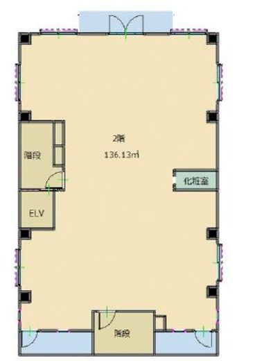 麻布エスビル 2階 間取り図