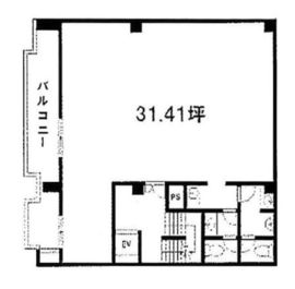 日本色素販売本社ビル 4階 間取り図