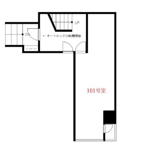 スタジオD 101 間取り図