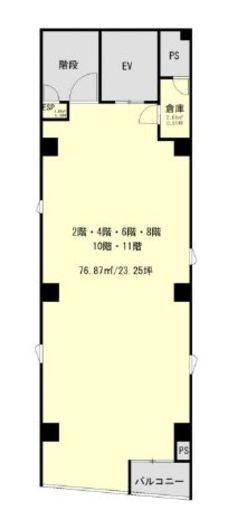 J-Grace新宿(旧:ルーフ新宿ビル) 11階 間取り図