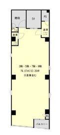 J-Grace新宿(旧:ルーフ新宿ビル) 7階 間取り図