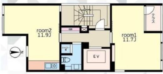西麻布3243 3階 間取り図