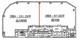 オリックス品川ビル 3階A 間取り図