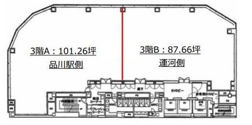 オリックス品川ビル 3階B 間取り図