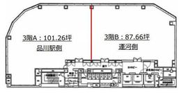 オリックス品川ビル 3階B 間取り図