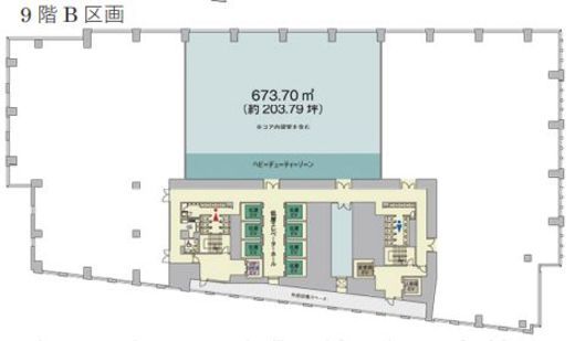 （仮称）九段南一丁目プロジェクト 9階B 間取り図