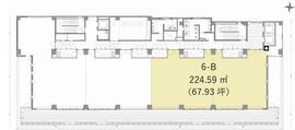 田町スクエア 6階B 間取り図