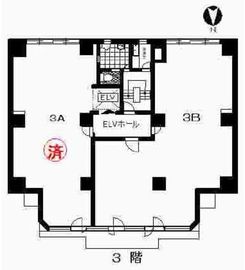 第六文成ビル 3階B 間取り図