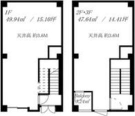 銀座三丁目一棟店舗 1-3階 間取り図