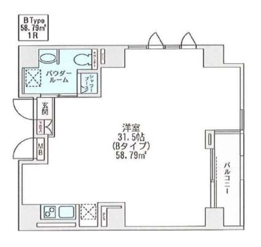 エグゼトゥール日本橋(SOHO) 1101 間取り図