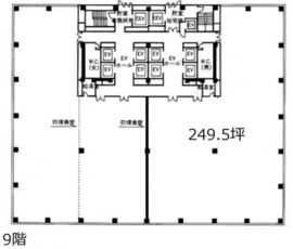 茅場町タワー 9階(西側) 間取り図