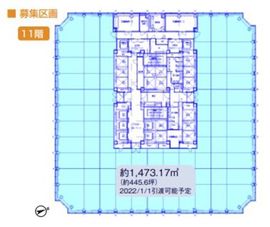 愛宕グリーンヒルズMORIタワー 11階 間取り図