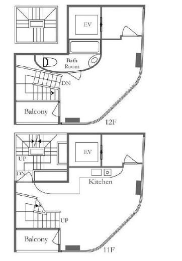 銀座タワービル 11-12階 間取り図
